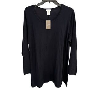 J. Jill women's XL long sleeve navy blue pullover sweater nwt